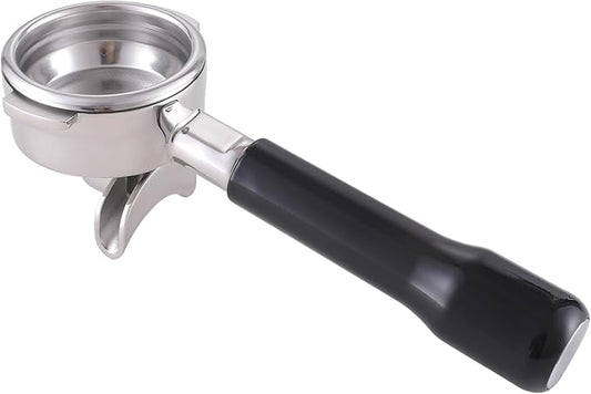 58mm Double Spout Portafilter Compatible with La Marzocco Espresso Machine Stainless Steel Espresso Portafilter with Double Shot Filter Basket Espresso Accessories-Handle Plastic