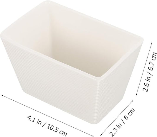 Square Ceramic Sugar Cube Jar with Lid and Spoon 4-Inch Table Sugar Container for Coffee and Tea for Dining and Entertaining