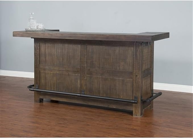Pemberly Row 3-Piece Set with Gorgeous Bar Unit and 2 Backless Swivel BarStools