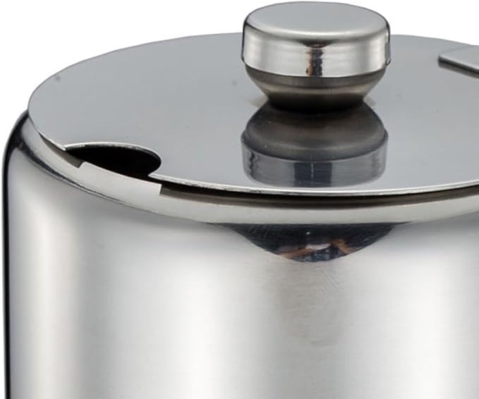 Stainless Steel Sugar Jar with Spoon Portable Seasoning Jar Kitchen Condiment Container for Tea Coffee Sugar