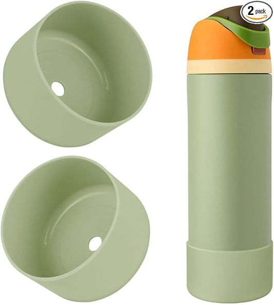2PCS Silicone Water Bottle Boot, Compatible with Owala 24oz 32oz 40oz, Protective Anti-Scratch & Anti-Dent No Noise Sleeve Cover for FreeSip/Twist/Flip Water Bottles (Camo Cool, 24oz)