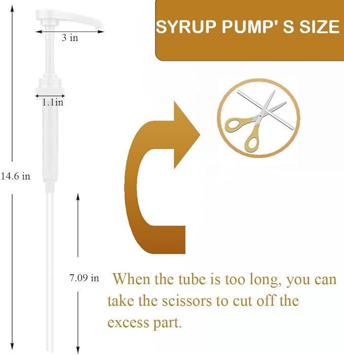 Coffee Syrup Pump Dispenser, 4 Pack for 750ml/25.4 oz Bottles