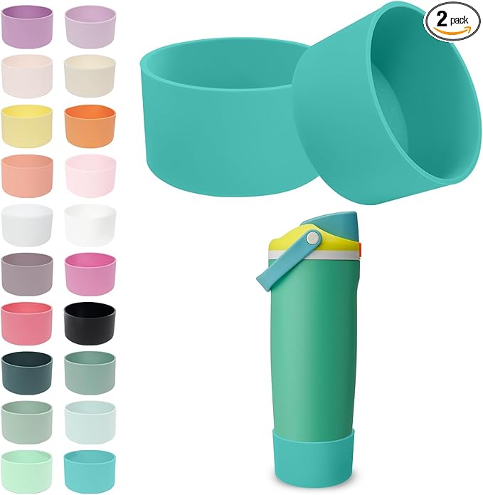 2PCS Silicone Boots for Owala 30oz & 40oz FreeSip Sway Bottles & Tumblers – Non-Slip, Scratch-Resistant, Stability Enhancer for Owala Accessories (Summer Soiree)
