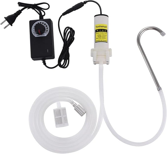 Electric Water Transfer Pump 110V Speed Adjustable for Ice Maker,Coffee Machine,Water Cooling,Food Grade Auto Siphon Self Priming Diaphragm Pumps for Bottling Wine,Beer and Beverages,2L/Min,Low Noise