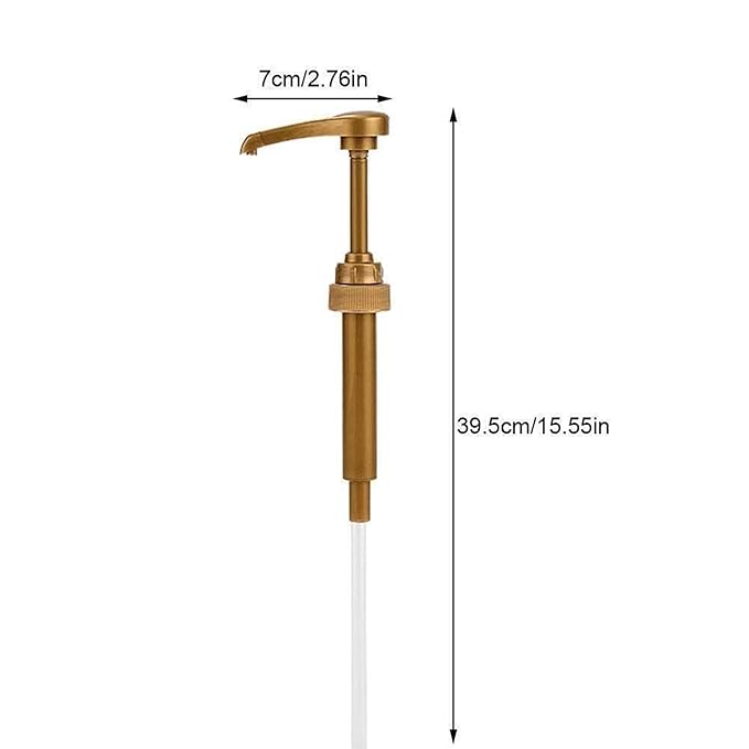 Syrup Pump Compatible with Torani, DaVinci and Skinny (Set of 2) - fits bottles (25.4 oz-750ml) (Gold)