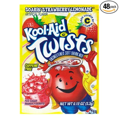 Kool Aid Strawberry Lemonade Powdered Drink Mix (0.16oz Packets, Pack of 48)