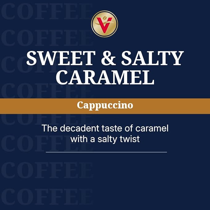Victor Allen's Coffee Sweet and Salty Caramel Flavored Cappuccino Mix,Serve K-Cup Pods for Keurig K-Cup Brewers Brewers (Packaging May Vary),42 Count (Pack of 2)