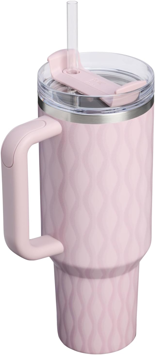 STANLEY Quencher H2.0 Tumbler with Handle and Straw 40 oz | Flowstate 3-Position Lid | Cup Holder Compatible for Travel | Insulated Stainless Steel Cup | BPA-Free | Dawn Drift