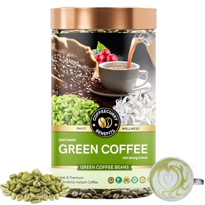 COFFEECURRY Arabica Green Coffee Beans (50 Grams, 1 Month Pack) - Helps with Weight | Whole Beans, Arabica Unroasted Coffee Beans