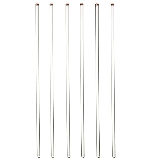 6 Pcs Glass Stir Sticks Glass Stirring Rod 12" Long 1/4'' Diameter with Both Ends Round (6)