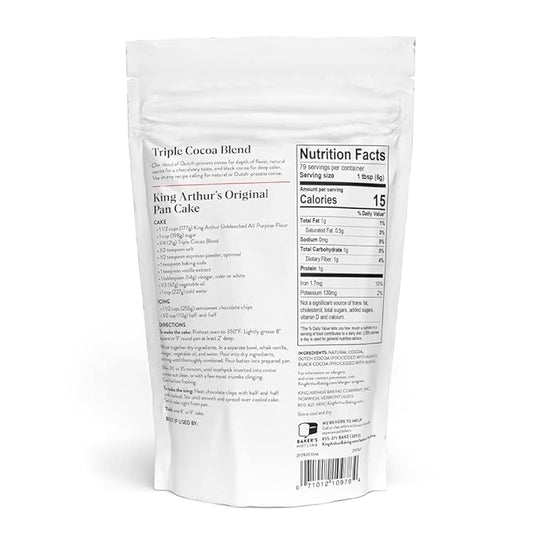 King Arthur Triple Cocoa Powder Blend, Perfect for Baking, 14oz