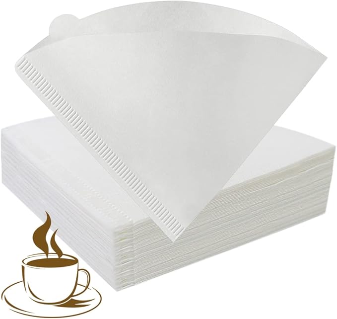 YQL V02 Coffee Filter,Size02 200 Count Natural White Disposable Coffee Filters Paper Fit for Drip Coffee Dripper(2-6Cup)
