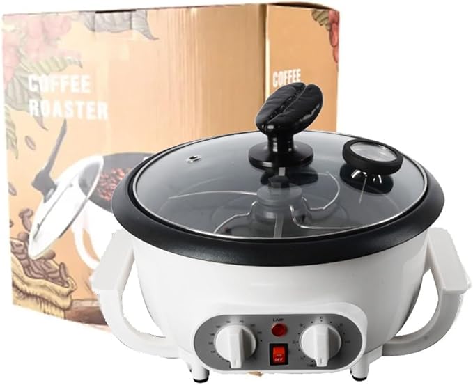 Coffee Roaster Machine for Home Use - 1200W 750g Upgrade Electric Roaster with Thermometer, Timer & Temperature Adjustment - Non-Stick Pot for Grain Drying(Color:110V)