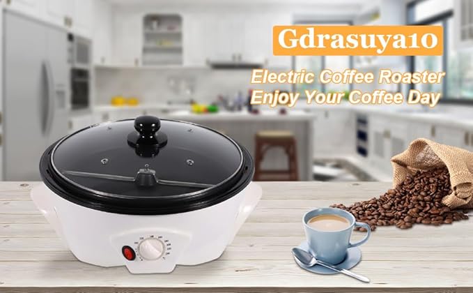 VPABES 800W Electric Roast Coffee Machine with Temperature Control, Home Use Coffee Bean Roaster Machine Automatic Coffee Bean Roasting Baking Machine for Home Use Coffee Bar,1500g Capacity