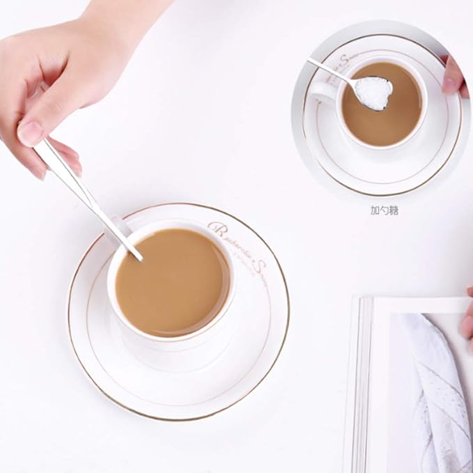 Stainless Steel Creative Long Handle Spoon Set - Mixing, Tea, Cake, Sugar, Dessert, Ice Cream, Cocktail Stirring, Coffee, Milkshake, Cold Drink - 4 Pieces
