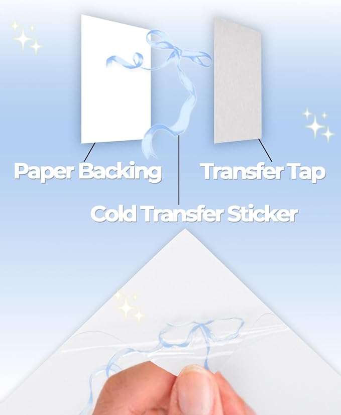Bows Stickers for Custom Owala Accessories - Cute Tumbler Decals, Fits 24oz Urban Outfitters Owala Bottles (Bubble Bliss Bow, Blue)