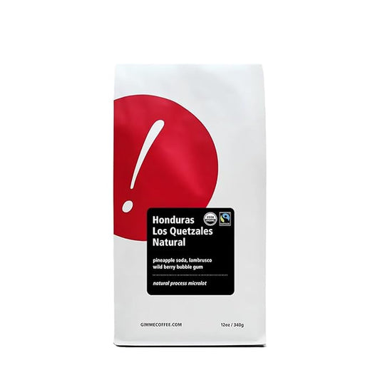 Honduras Los Quetzales Natural - Certified Fairtrade, Organic - Roasted by Gimme! Coffee - Whole Bean Coffee - 5 Pound Bag
