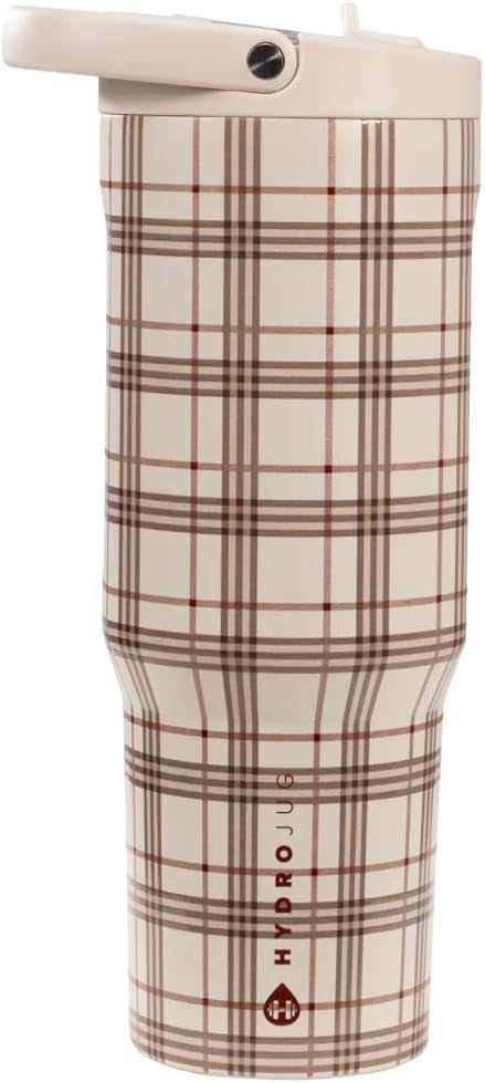 HydroJug Sport - Stainless Steel Tumbler with Straw, Vacuum Insulated, 40oz Leakproof Water Bottle, Ergonomic Design, Reusable, Dishwasher Safe, Rubber Base, Durable for Gym or Outdoors, Blair