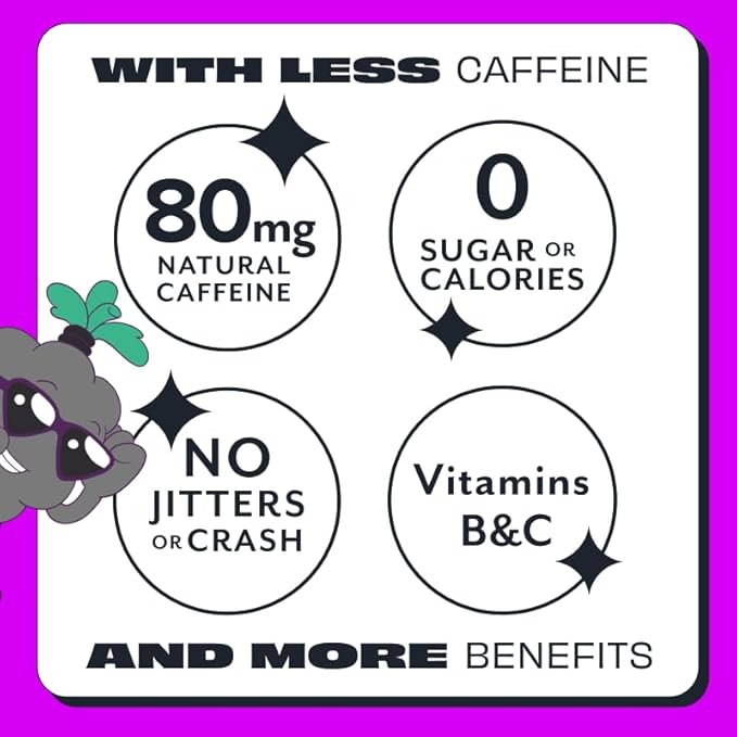 ASPIRE® Black Raspberry, Healthy Energy Drink 80mg Natural Caffeine, Zero Sugar No Carbs Keto Friendly, 12 Pack Green Tea Sugar Free Drink Low Caffeine Zero Calorie