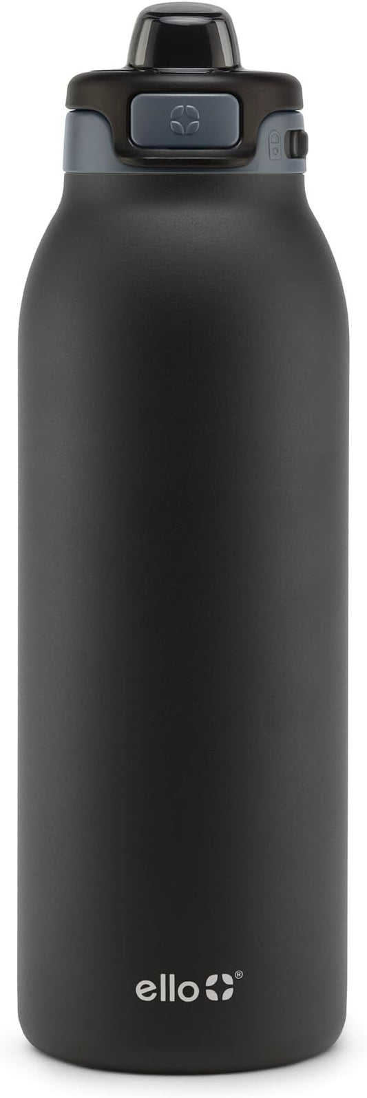 Ello Pop & Fill Insulated Stainless Steel Water Bottle with Quick Fill Lid, Leakproof Locking, Sip or Chug Spout, BPA-Free, Double Wall Vacuum Insulated for Sports, Travel & School- 22oz / 32oz / 40oz