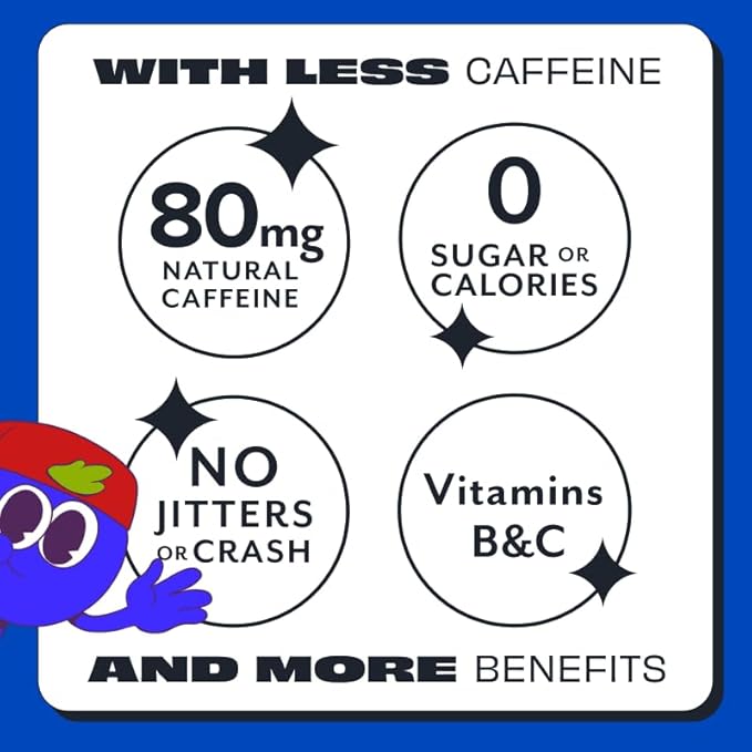 ASPIRE® Mixed Berry, Healthy Energy Drink 80mg Natural Caffeine, Zero Sugar No Carbs Keto Friendly, 12 Pack Green Tea Sugar Free Drink Low Caffeine Zero Calorie