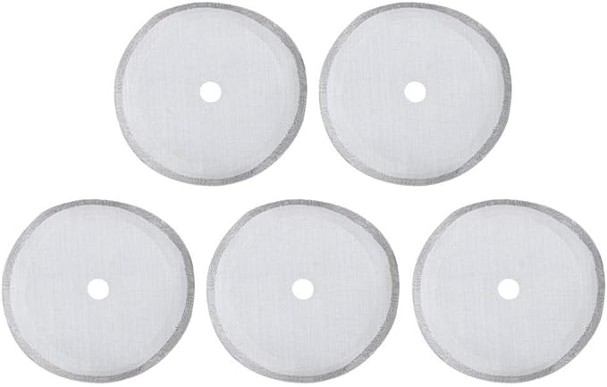 Fdit 5Pcs Universal French Press Filter Screen 304 Stainless Steel French Press Filter Replacement for 12 oz / 350 ml / 4 Cup French Press Coffee Makers Tea Particles Coffee Grounds Filters(12 oz)