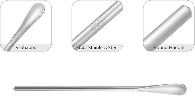 16-Pack 6.2" / 15.8cm 304 Stainless Steel Long Handle Stirring & Mixing Spoon – Reusable Bar Tool for Coffee, Tea, Iced Drinks & Cocktails