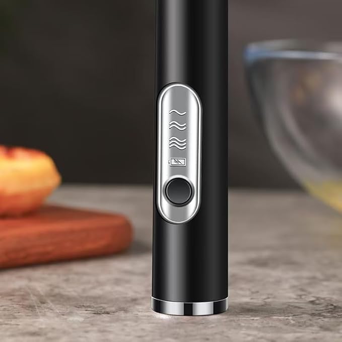 rechargeable milk frother hand held - 3-speed wireless electric whisk for coffee,milk,cream,usb charging