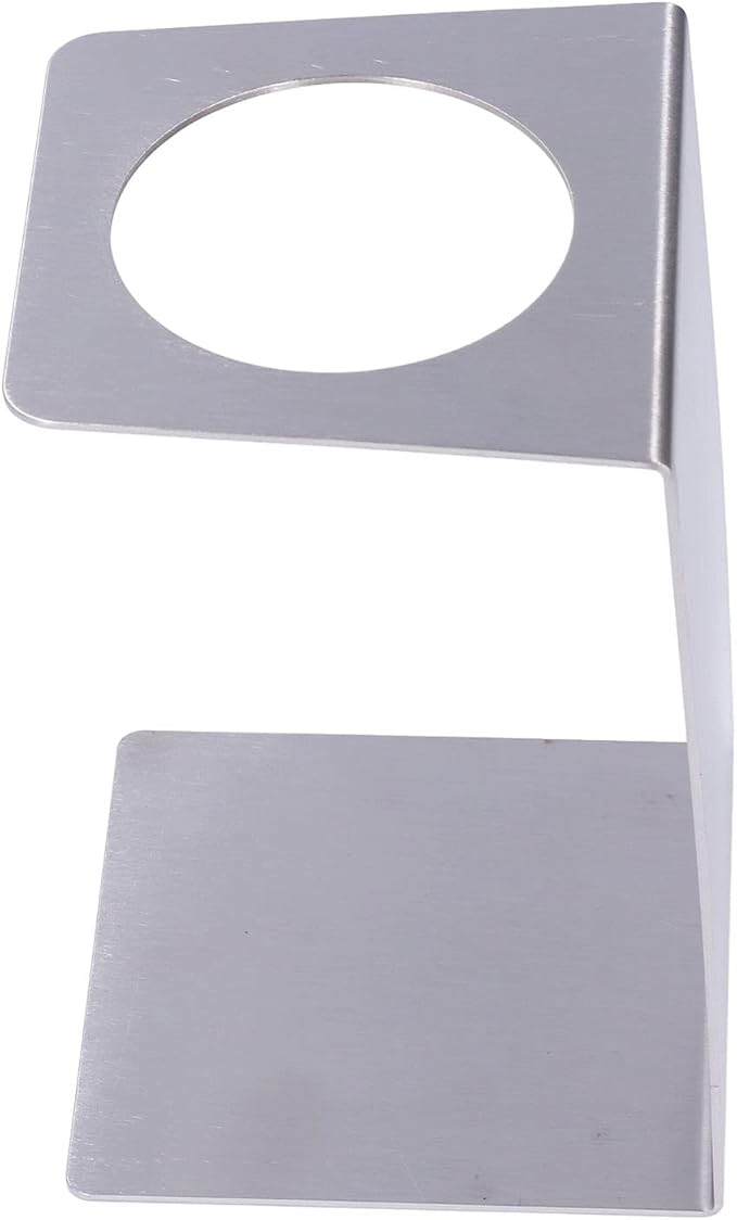 Pour over Coffee Dripper Stand, Samll Size Light Pour over Coffee Holder Stand Metal Reusable for Cafe Household (Brushed stainless steel color model)