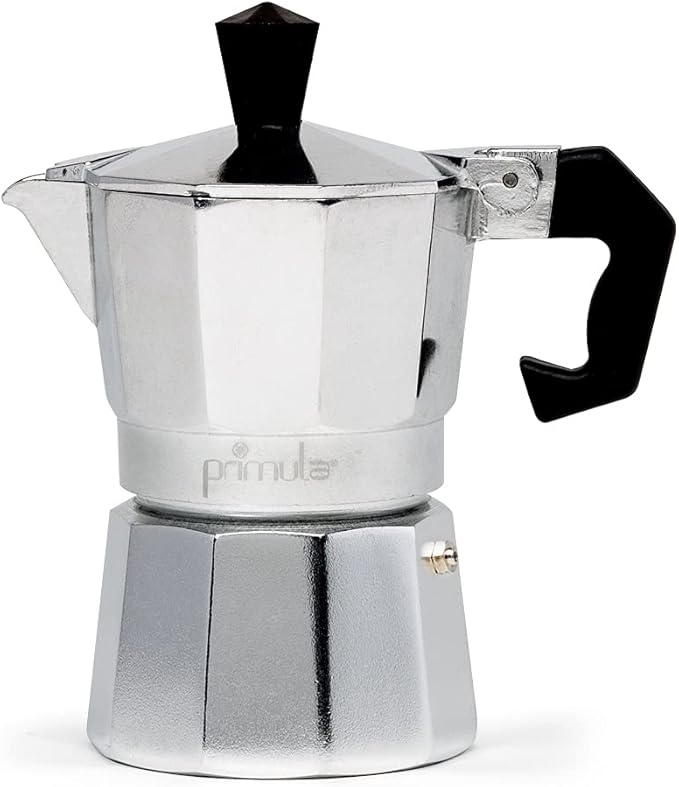 Primula Classic Moka Pot | 1-Cup Stovetop Espresso Maker | Italian & Cuban Café Style | Silver
