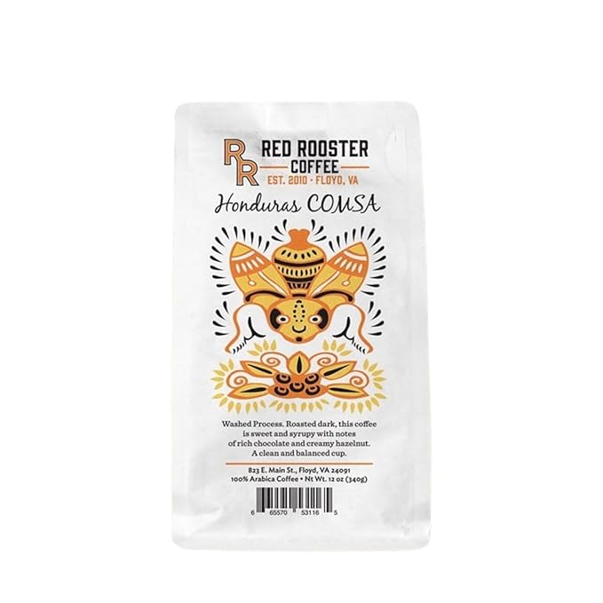 Honduras COMSA Marcala - Roasted by Red Rooster Coffee - Whole Bean Coffee - 12 Ounce Bag