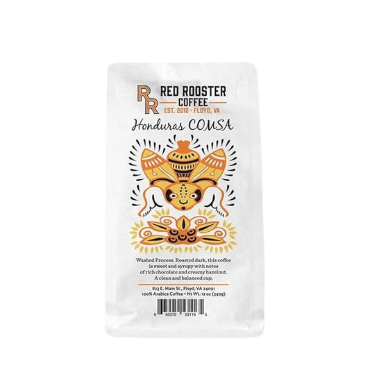 Honduras COMSA Marcala - Roasted by Red Rooster Coffee - Whole Bean Coffee - 12 Ounce Bag