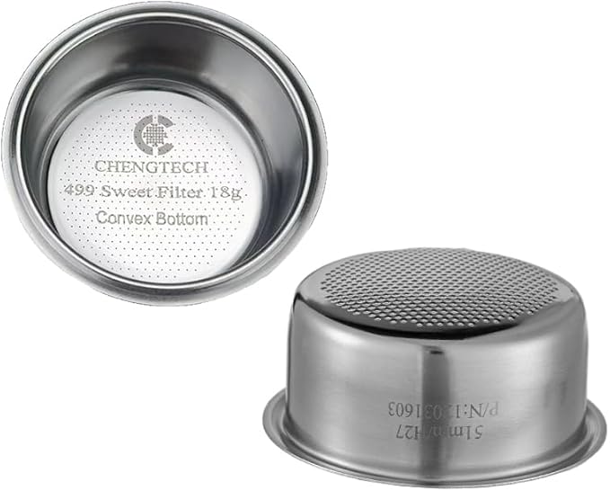 Stainless Steel Coffee Filter,499 Sweet Espresso Filter Basket Convex Bottom 51mm DLG EC885/9155/9255/9355/9555/9665/9865, SMEG & EUPA Coffee Machine