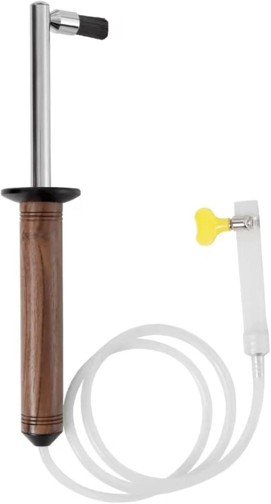 Jamotolly Coffee Machine Steam Cleaning Brush, Walnut Wood Handle, High Pressure Steam Wand Cleaner with Heat-Resistant Nylon Head