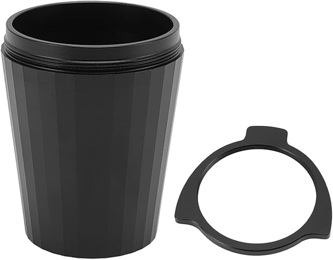 54mm Coffee Dosing Cup, Aluminum Alloy Portafilter Dosing Mug, Polished Inner Wall for Easy Cleaning, Universal Design for Most Coffee Machines, Black Dosing Cup with Anti Fly Powd