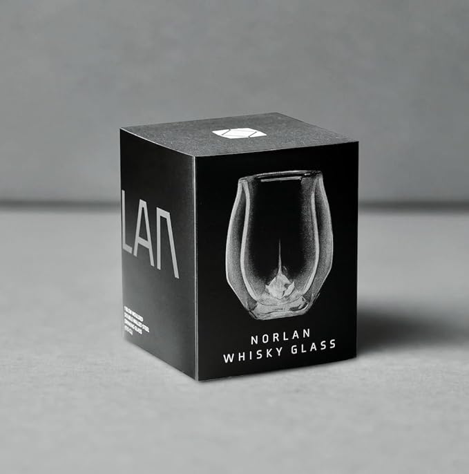 NORLAN WHISKY GLASS (Clear Single Glass with Polishing Cloth)