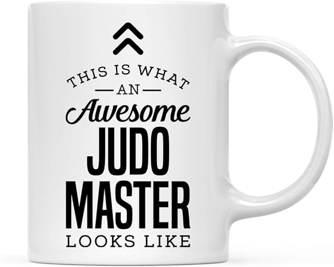 Andaz Press 11oz. Ceramic Coffee Tea Mug Thank You Gift, This is What an Awesome Judo Master Looks Like, 1-Pack, Birthday Christmas Gift Ideas Coworker Him Her, Includes Gift Box