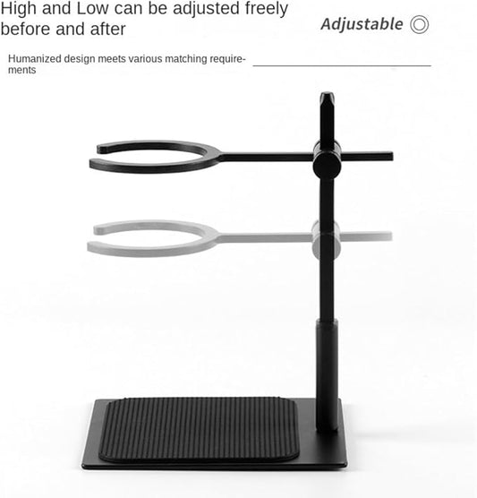 Adjustable Double Filter Cup Holder for Pour Over Coffee Maker, Aluminum Alloy Dripper Stand, Coffee Drip Brewer Rack