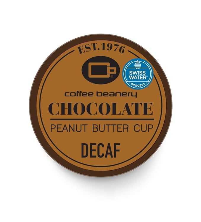 Chocolate Peanut Butter Cup Decaf Coffee Pods by Coffee Beanery | 48ct Bulk Flavored Decaf Coffee Pods Medium Roast Coffee Pods| 100% Specialty Arabica Coffee| Gourmet Coffee Pods