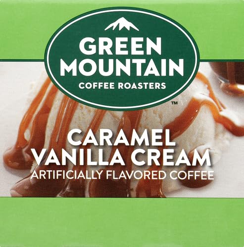 Green Mountain Coffee Roasters Caramel Vanilla Cream Keurig Single-Serve K-Cup pods, Light Roast Coffee, 12 Count