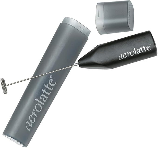Aerolatte Milk Frother To Go with Travel Storage Case, The Original Steam-Free Frother, Black