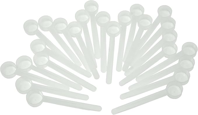 Supplement and Supply 1 Tsp (1/3 Tbsp | 5 mL) Long Handle Scoop for Coffee, Protein Powder, Pet Food, Spices, Grains, Dry Goods – Food-Grade BPA-Free Plastic Measuring Spoon (Pack of 100)