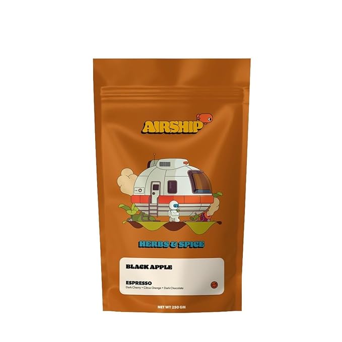 Black Apple Espresso - Roasted by Airship Coffee - Whole Bean Coffee - 12 Ounce Bag