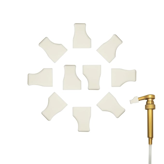 Handit - Coffee Syrup Pump Covers | Vanilla Color Rubber Silicone | Keep Syrups Preserved and Clean, Keep Counters, Bottles Clean | Fits Pumps for Torani, DaVinci, Skinny, Monin | 10-Pack