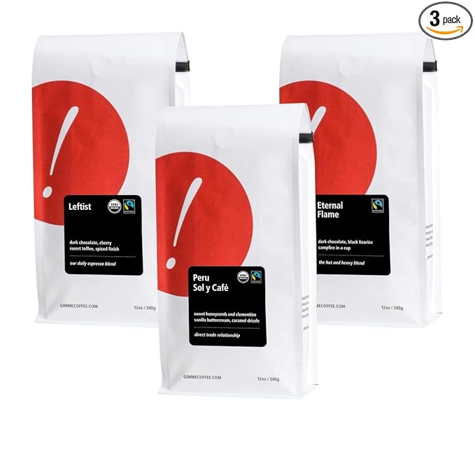 Bean Box Sampler - Roasted by Gimme!, 3-Pack, Whole Bean Coffee, Gourmet Coffee