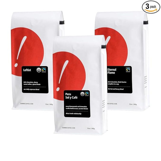 Bean Box Sampler - Roasted by Gimme!, 3-Pack, Whole Bean Coffee, Gourmet Coffee