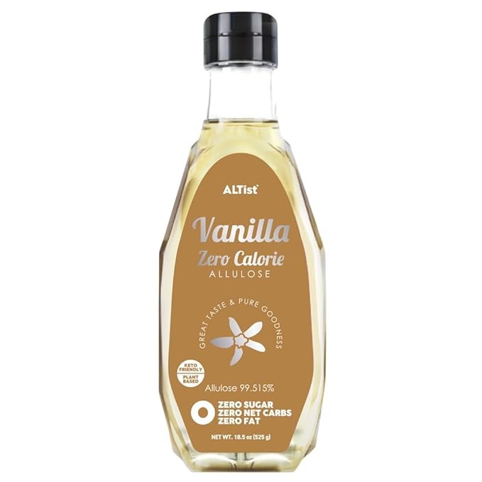 ALTist Allulose Syrup Sweetener – Zero Calorie Liquid Sugar Alternative, Keto, Vegan, Non-GMO, Plant-Based | 1:1 Sugar Replacement, No Net Carbs, Zero Fat, 17.7 fl oz - Vanilla