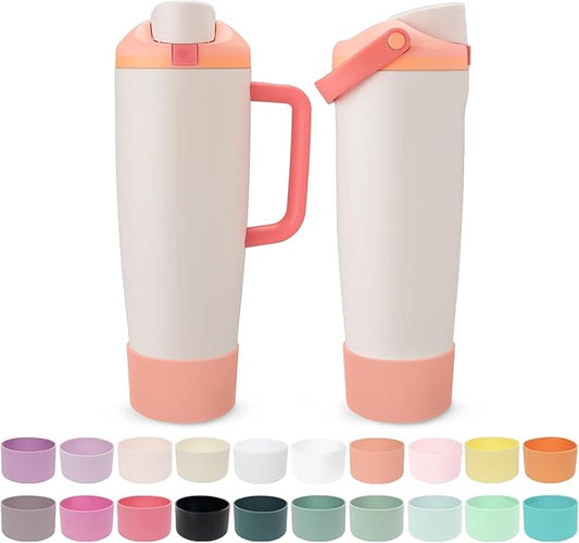 Silicone Boot for Owala 30oz & 40oz FreeSip Sway Bottles & Tumblers - Non-Slip, Scratch-Resistant, Stability Enhancer, Available in 18 Colors (Sparkling Sherbet)