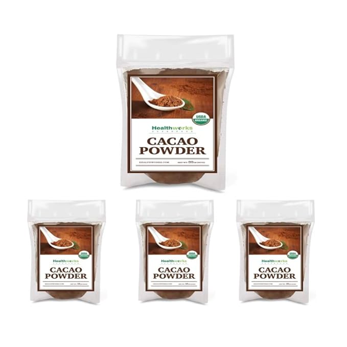 Healthworks Superfoods Organic Cacao Powder - 80 Oz / 5 Lb - Cocoa Chocolate Substitute - Rich Chocolate Flavour - Sugar-Free, Keto, Vegan & Non-GMO - Peruvian Bean/Nut Origin - Antioxidant Superfood - Packaging May Vary