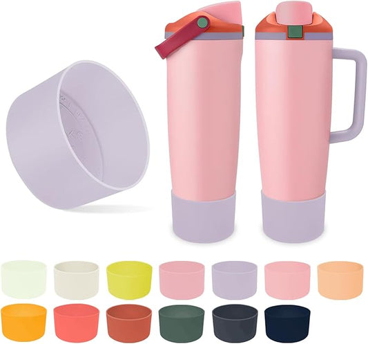 Silicone Boot for Owala 30oz & 40oz FreeSip Sway Bottles & Tumblers - Non-Slip, Scratch-Resistant, Stability Enhancer, Available in 12 Colors (Taro Purple)